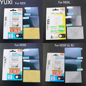 YUXI Par Nintend NDS DSi NDSi XL LL NDSL DS Lite LCD Ekrāna Aizsargs Ādu Ar iepakojuma Augšpusē, Apakšā Skaidrs, Aizsardzības Plēves