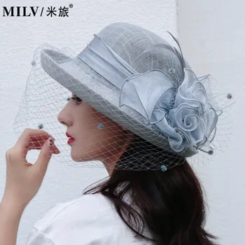 Ziedu Fascinators Sacensības Cepures Sievietēm Elegants Banketu Fascinator Cepures Meitenes, Dāmas Oficiālu Kāzu Kleitu Fedora Cepures