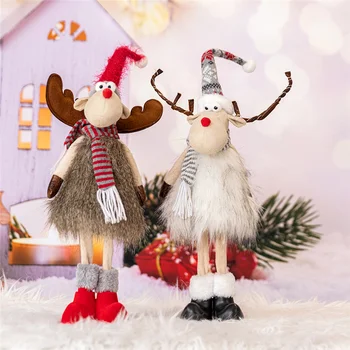 Ziemassvētku Rotājumi Bagāžnieka Lelles Santa Claus Elk Figūriņas Ziemassvētki Rotaļlietas Chrimas Eglītes Rotājumi Jaunu Yewar Mājas Navidad