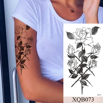 Ūdensnecaurlaidīgus Pagaidu Tetovējumu Uzlīmes Vecās Skolas Sirēna Flash Rožu Tetovējumiem Body Art Roku Viltus Tetovējums Sievietes Vīrieši